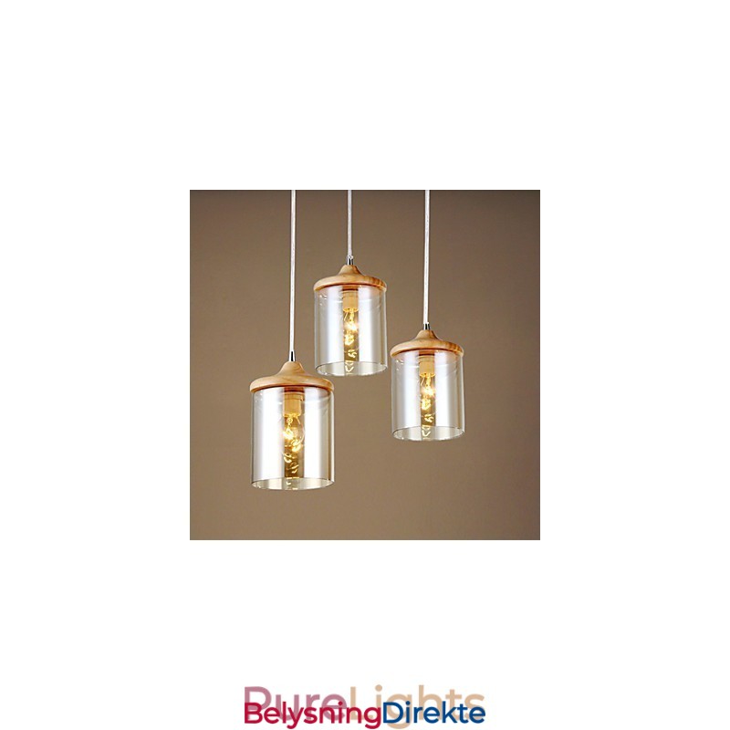 Liten Pendellampe I Glasskunst