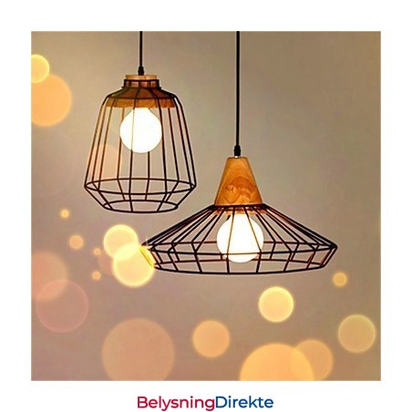 Amerikansk Retro Fugleburformet Jernkunstlysekrone