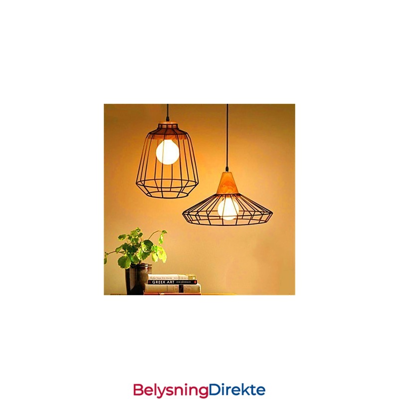 Amerikansk Retro Fugleburformet Jernkunstlysekrone