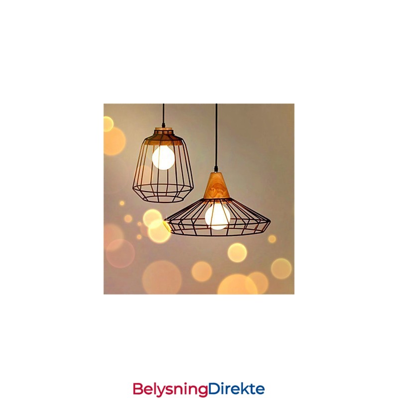 Amerikansk Retro Fugleburformet Jernkunstlysekrone