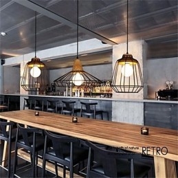 Amerikansk Retro Fugleburformet Jernkunstlysekrone