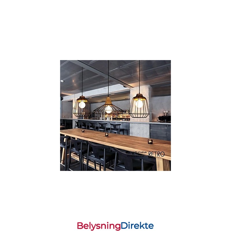 Amerikansk Retro Fugleburformet Jernkunstlysekrone