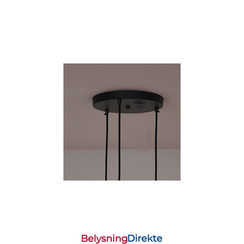 Vintage 3-Lyss Pendel I Jernskjerm