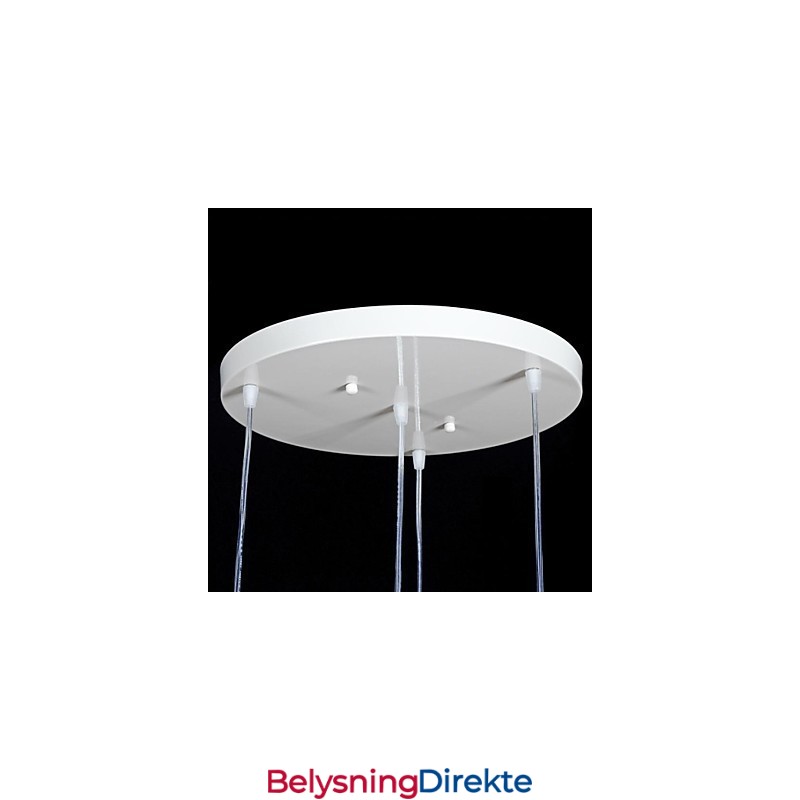 Hvit Anheng Med Fire Lys, Mønster, Glassskjerm, Håndforgylt, Europeisk Retroklassiker