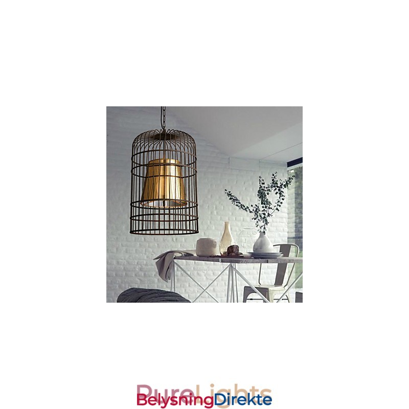 Lysekrone Rustikk Hytte Tromme Metall