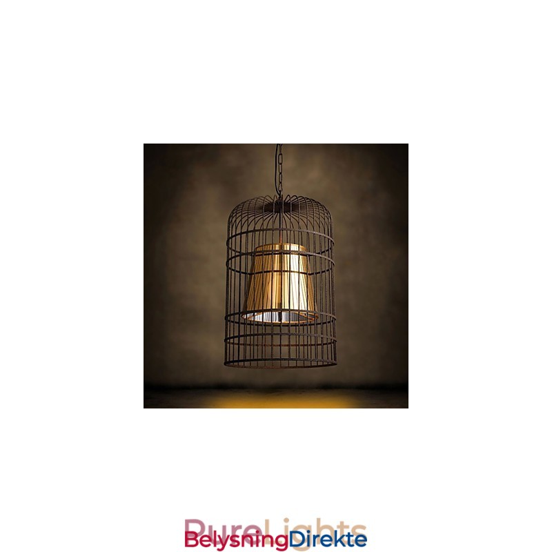 Lysekrone Rustikk Hytte Tromme Metall