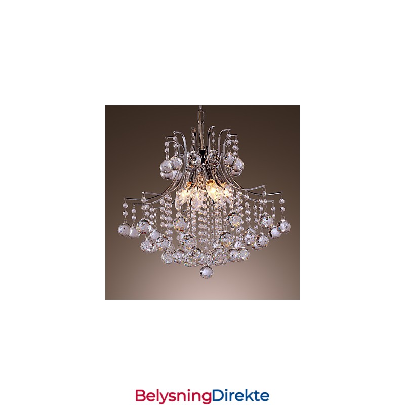 Moderne Og Moderne Krystall Mini-Stil Galvanisert Metallpendellampe