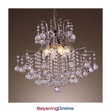 Moderne Og Moderne Krystall Mini-Stil Galvanisert Metallpendellampe