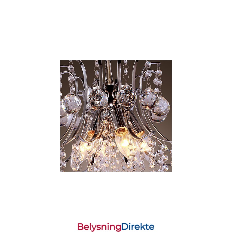 Moderne Og Moderne Krystall Mini-Stil Galvanisert Metallpendellampe