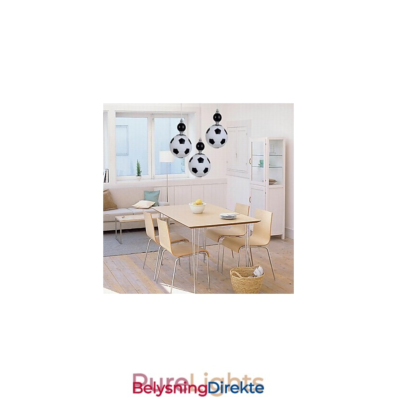 Klassisk Moderne Fotball Rund Pendellampe Med 3 Lys