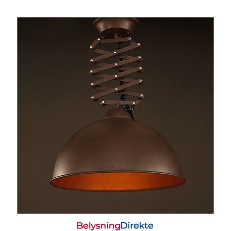 Lampeskjerm Svart Smijerns Fleksibel Lysekrone Industriell Lager Kafé Lokk Lysekrone