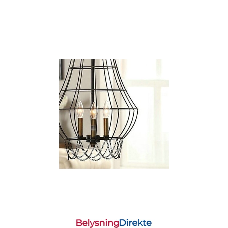 Landlig Mini-Stil Maleri Metall Pendellampe