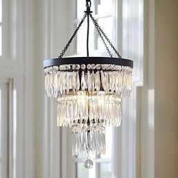 Anhengslampe Med 3 Lys, Moderne, Elegant Metall, Krystallmaling