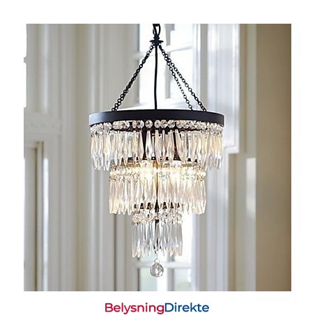 Anhengslampe Med 3 Lys, Moderne, Elegant Metall, Krystallmaling