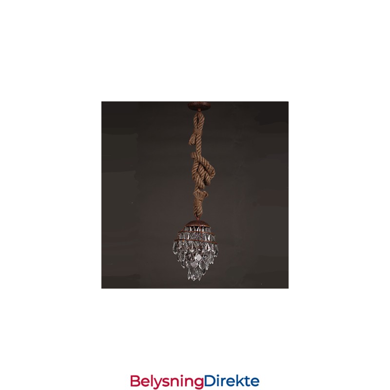 Retro Lounge Hamp Industriell Vindimitasjonskrystalllysekrone