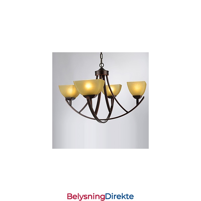 Lysekrone 4 Lys Tradisjonell Klassisk Vintage Metall