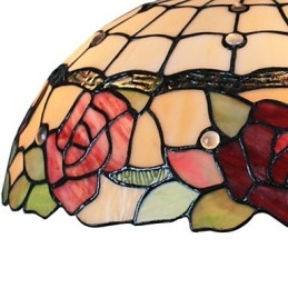 Pendellampe Med 2 Lys I Rosenmønstret Skjerm