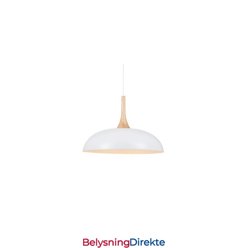 Mini Kunstnerisk Pendellampe Med 1 Lys, Moderne Enkelhet, Svart/Hvit Finish, Aluminium Og Tre