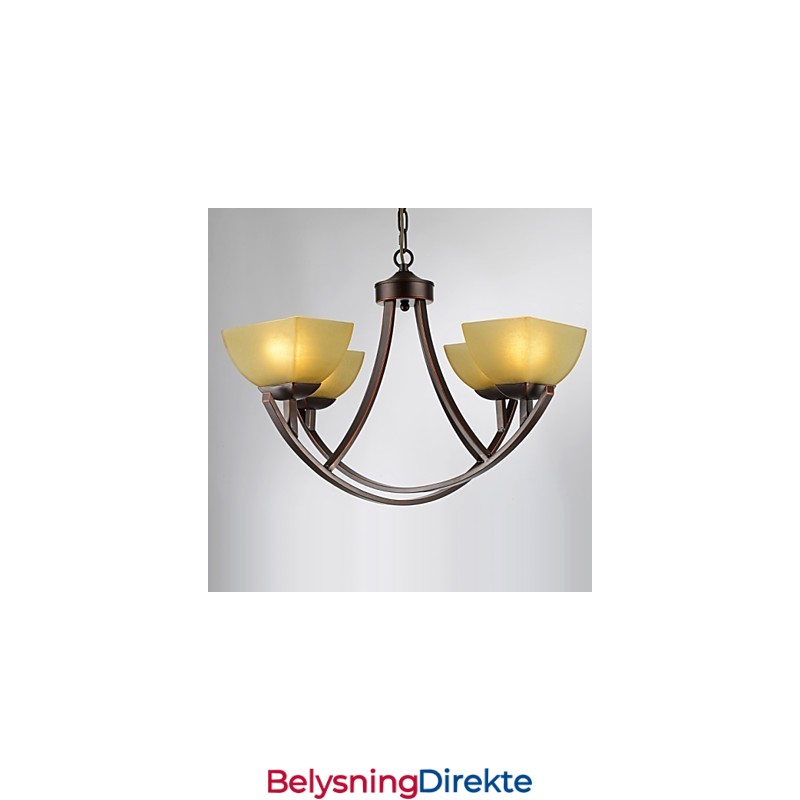 Lysekrone 4 Lys Tradisjonell Klassisk Vintage Metall