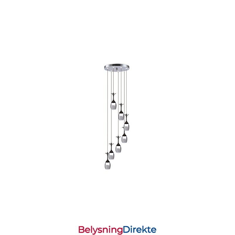 Moderne Pendellampe Med 7 Lys, Integrerte Pærer Inkludert, Trappelampe