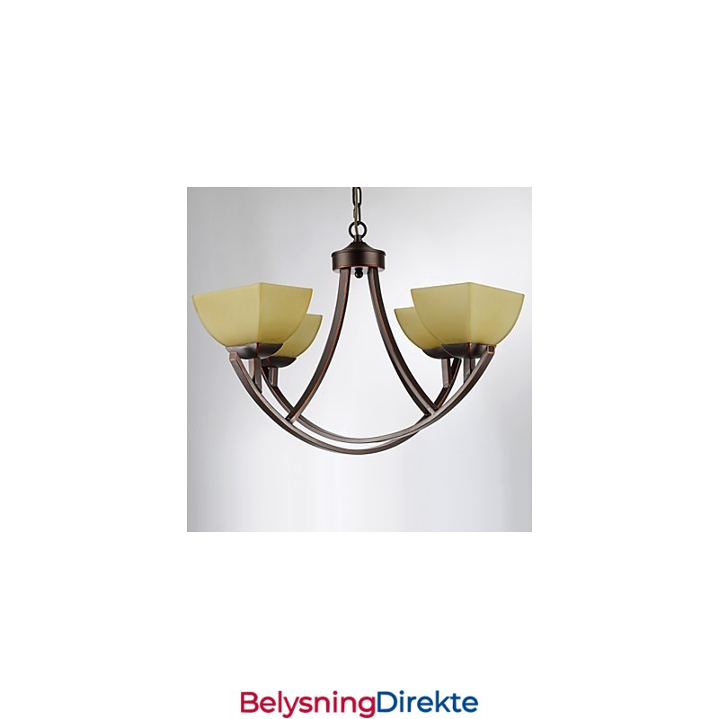 Lysekrone 4 Lys Tradisjonell Klassisk Vintage Metall