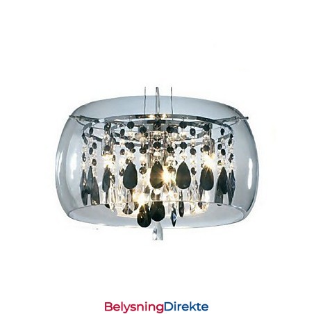 Moderne Og Moderne Trommekrystall I Ministil, Galvanisert Pendellampe