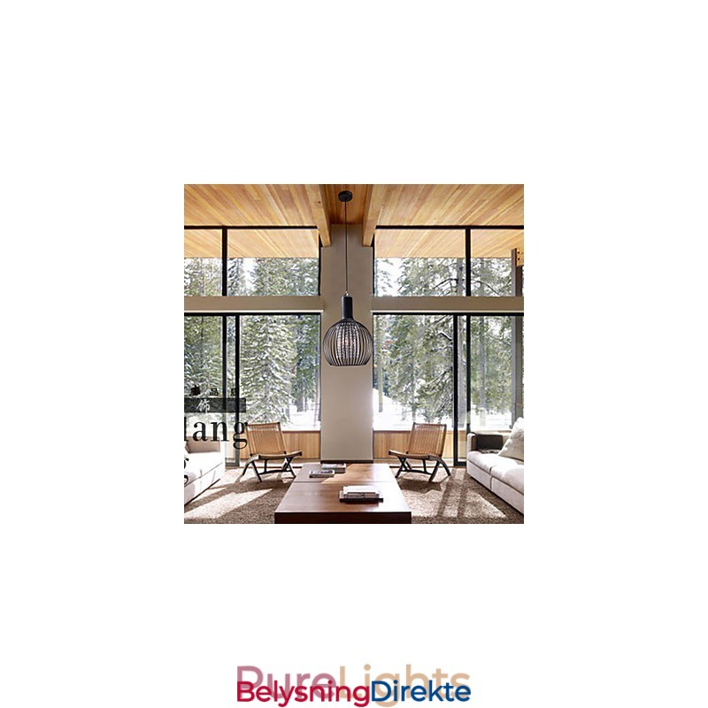 Moderne Og Moderne Lykt I Krystall I Ministil Med Galvanisert Pendellampe