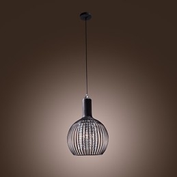 Moderne Og Moderne Lykt I Krystall I Ministil Med Galvanisert Pendellampe