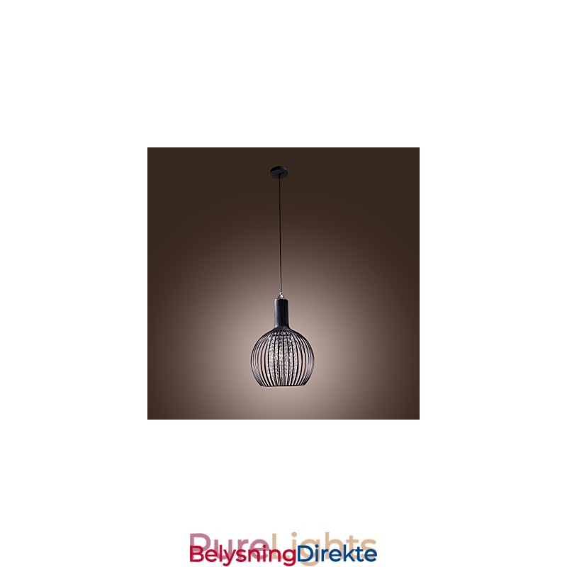 Moderne Og Moderne Lykt I Krystall I Ministil Med Galvanisert Pendellampe