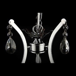 Krystalllysekrone Med 3 Lys I Metall