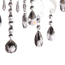 Krystalllysekrone Med 3 Lys I Metall