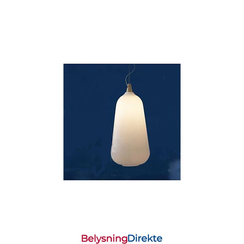 Melkehvit Glassflaske Pendellampe Naturlig Kurvet