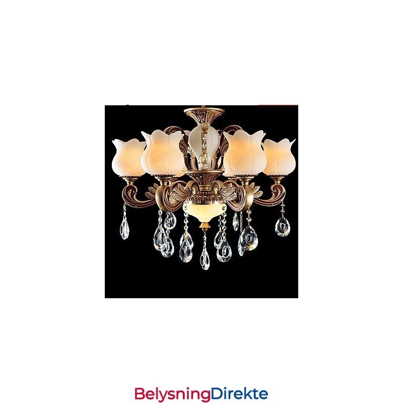 Europeisk Krystallanhengslampe Og Luksuriøs Lampe