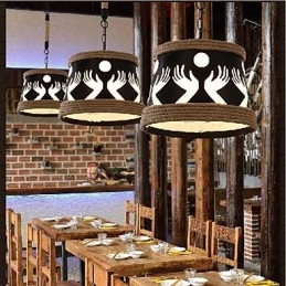 Hamp Amerikansk Retro Kafé Enkel Pastoral Lysekrone