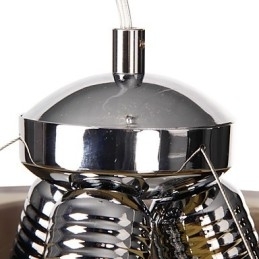 Moderne, Sjarmerende Taklampe I Italiensk Stil Med 3 Lys Og Svart, Gjennomsiktig Skjerm