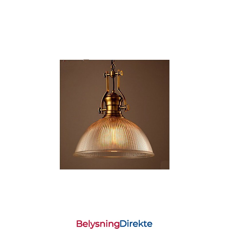 Amerikansk Retro Europeisk Lysekrone Med Enkelt Hode I Klart Glass