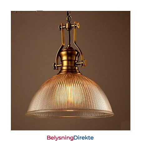 Amerikansk Retro Europeisk Lysekrone Med Enkelt Hode I Klart Glass