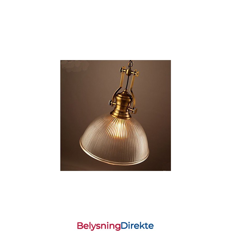 Amerikansk Retro Europeisk Lysekrone Med Enkelt Hode I Klart Glass