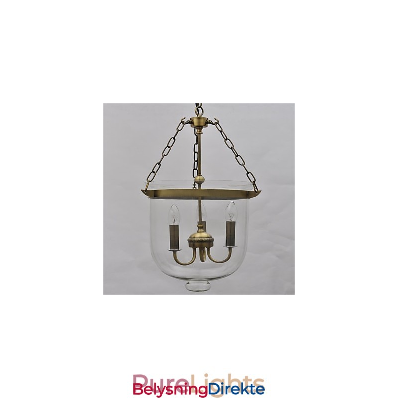 Amerikansk Landlig Vintage Tempelklokke Glasslysekrone