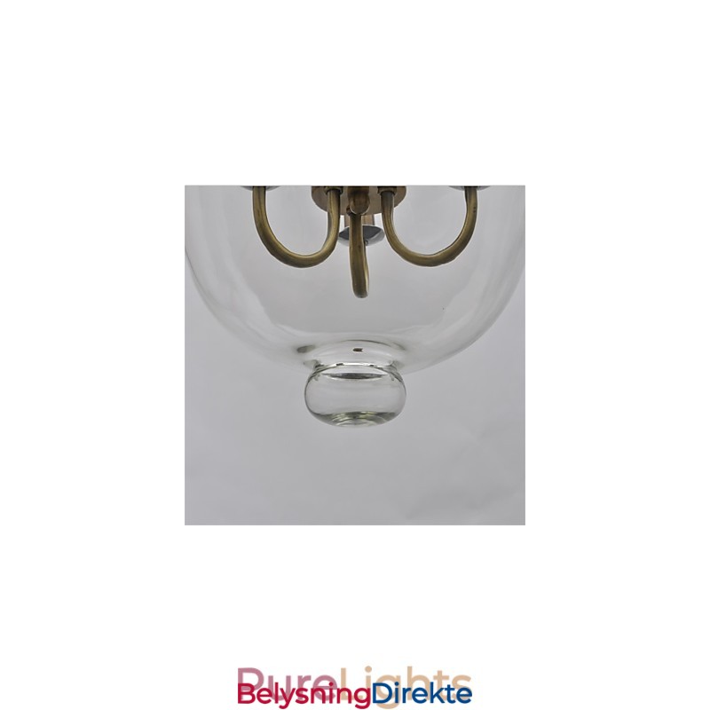 Amerikansk Landlig Vintage Tempelklokke Glasslysekrone