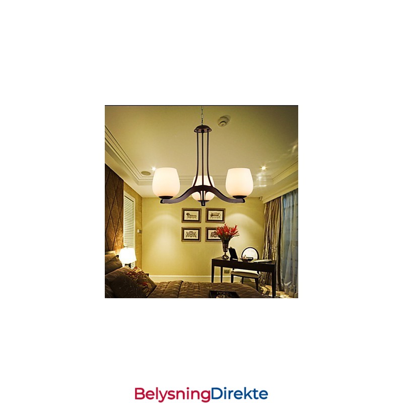 Tradisjonell Klassisk Retro Mini-Stil Maleri Metalllysekrone