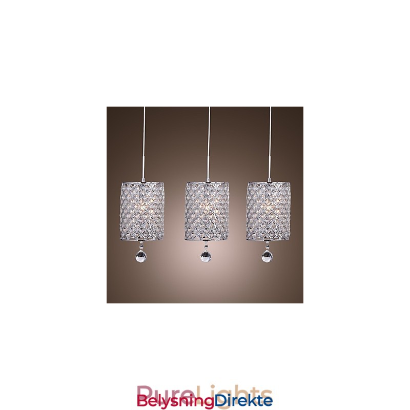 Moderne Og Moderne Krystallkrommetallpendellampe