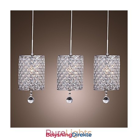 Moderne Og Moderne Krystallkrommetallpendellampe