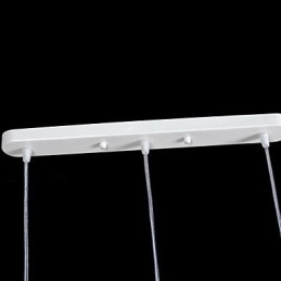 Hvit Anheng Med Tre Lys, Mønster, Glassskjerm, Håndforgylt, Europeisk Retroklassiker