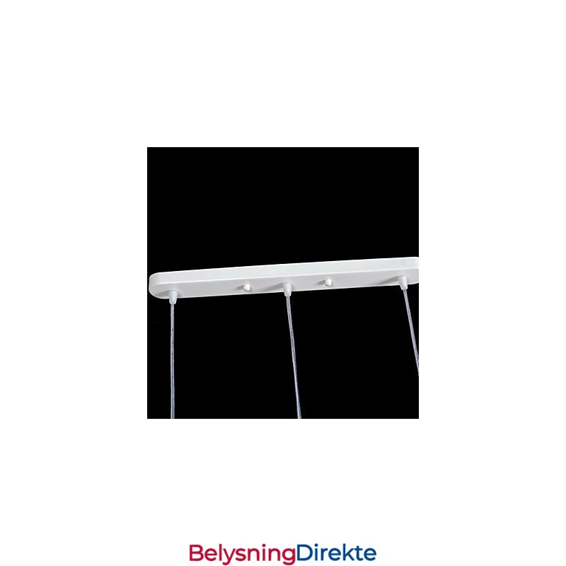 Hvit Anheng Med Tre Lys, Mønster, Glassskjerm, Håndforgylt, Europeisk Retroklassiker