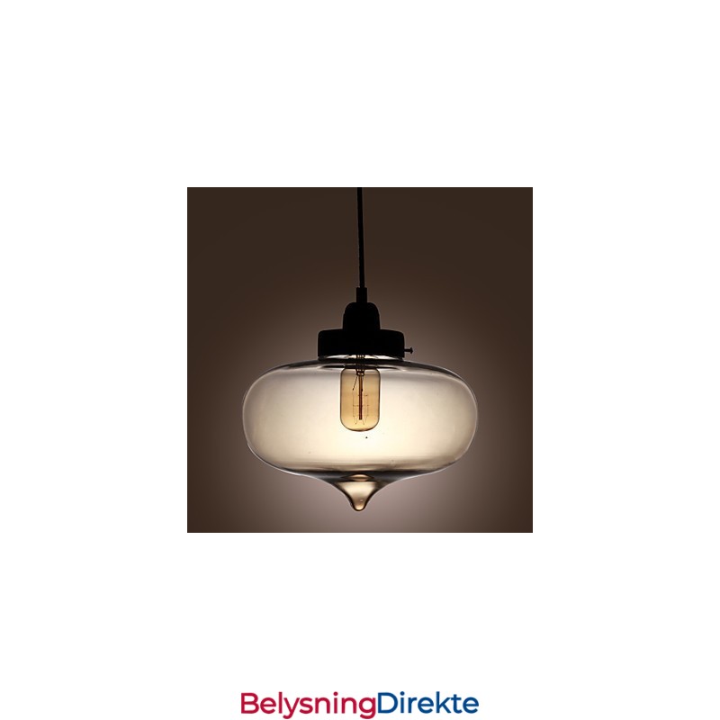 Gjennomsiktig Glasspendellampe I Brunt Bobledesign