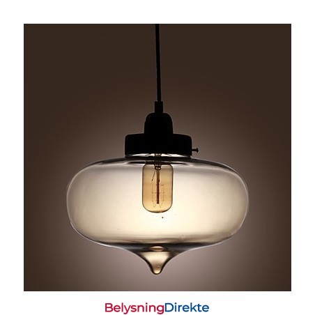Gjennomsiktig Glasspendellampe I Brunt Bobledesign