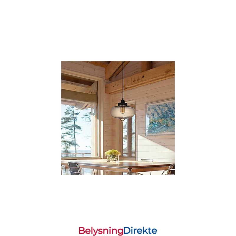 Gjennomsiktig Glasspendellampe I Brunt Bobledesign