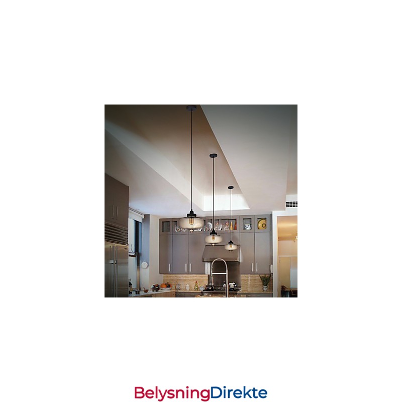 Gjennomsiktig Glasspendellampe I Brunt Bobledesign