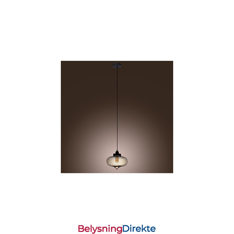 Gjennomsiktig Glasspendellampe I Brunt Bobledesign